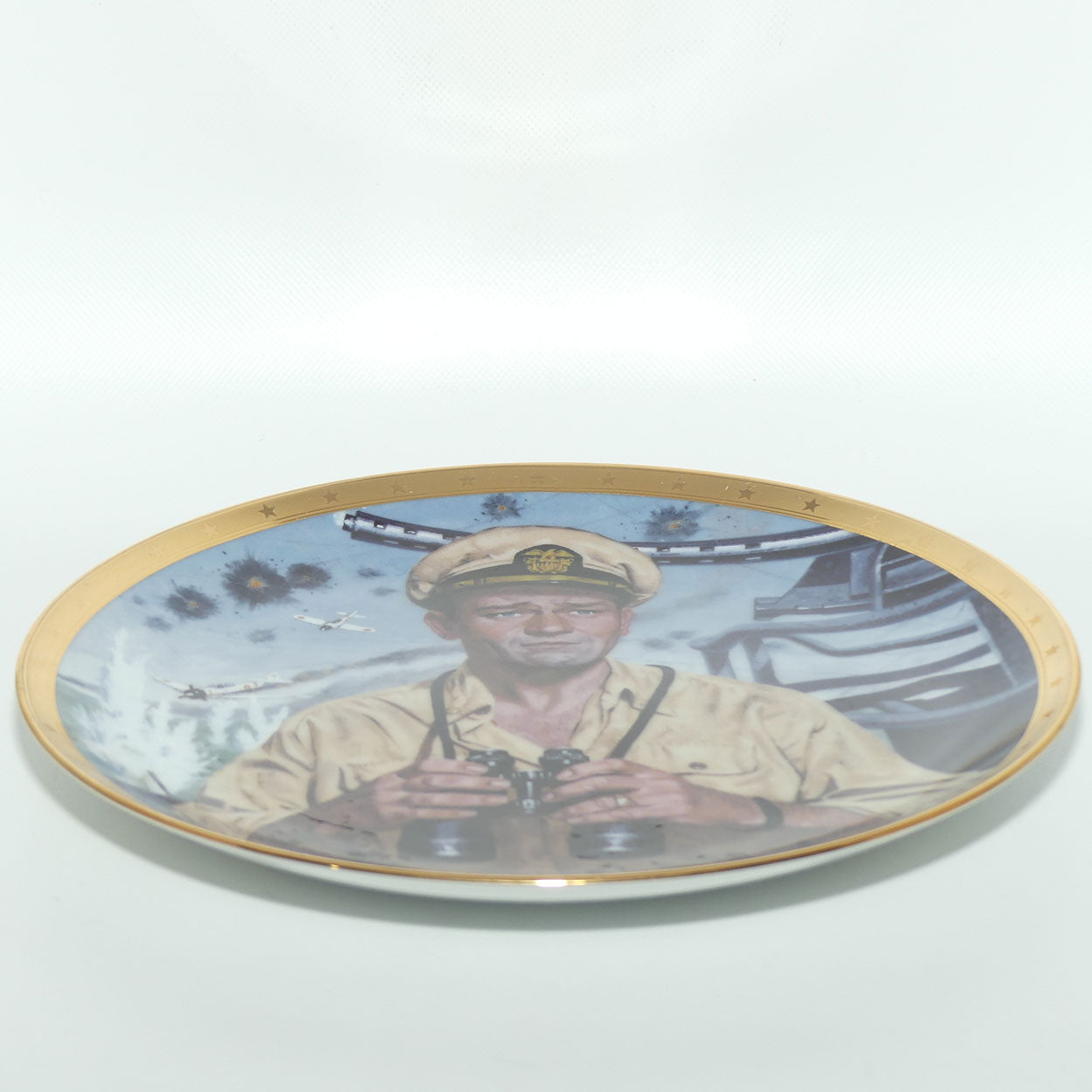 Franklin Mint Heirloom plate | John Wayne | Symbol of America's Naval Heroes + Cert
