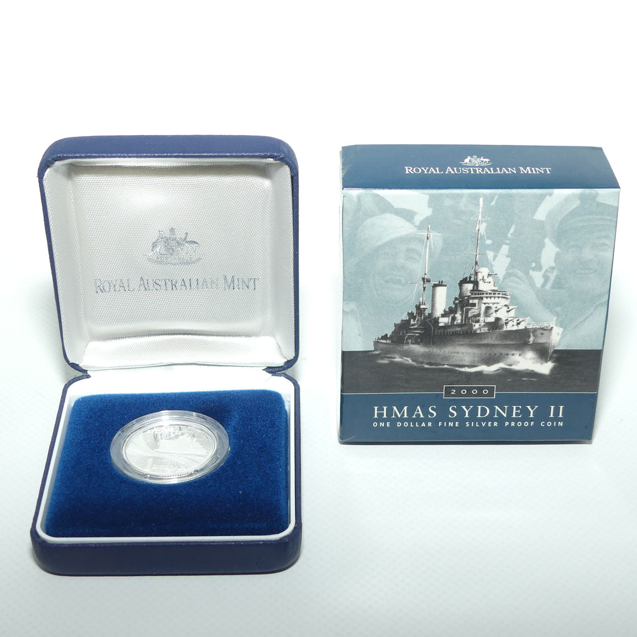 RAM 2000 - 2001 Australian Navy Collection of Commemorative coins | HMAS Sydney II Silver and Alum Bronze and 90th Anniv Navy