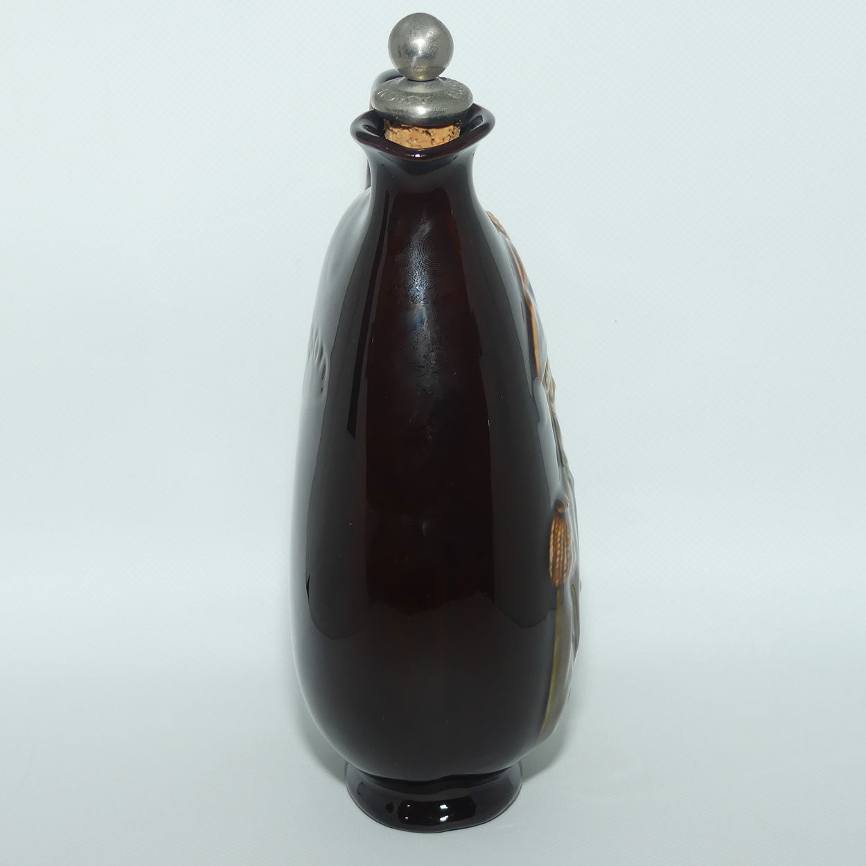 Royal Doulton Kingsware Nelson flask | Dewars Whisky | with stopper