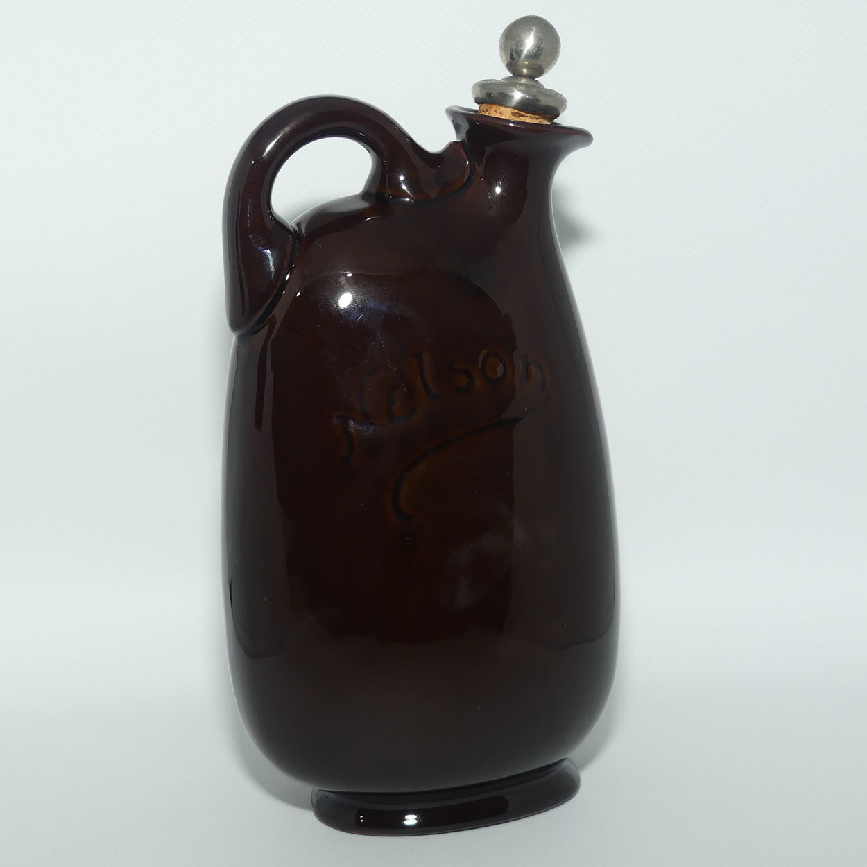 Royal Doulton Kingsware Nelson flask | Dewars Whisky | with stopper