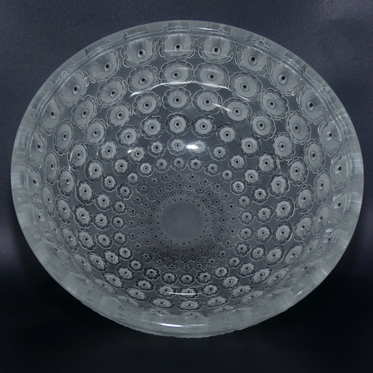 Lalique France Frosted Nemours bowlLalique France Frosted Nemours bowl