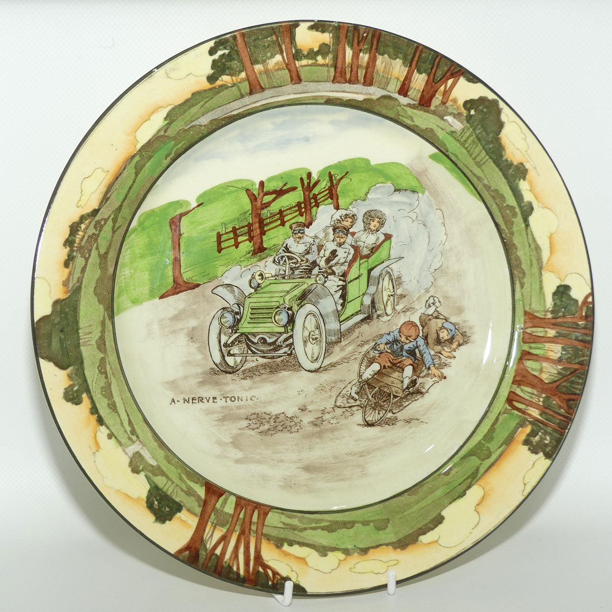 Royal Doulton Early Motoring plate D2406 A Nerve Tonic | Large #1