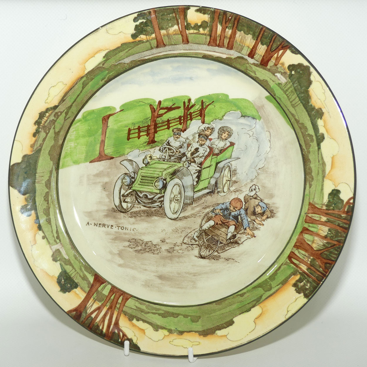 Royal Doulton Early Motoring plate D2406 A Nerve Tonic | Large #1