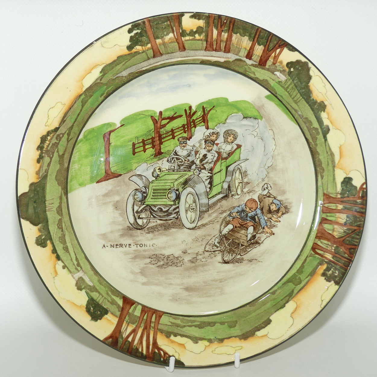 Royal Doulton Early Motoring plate D2406 A Nerve Tonic | Large #1