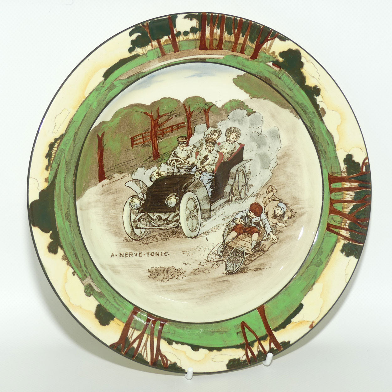 Royal Doulton Early Motoring plate D2406 A Nerve Tonic | Medium 24cm