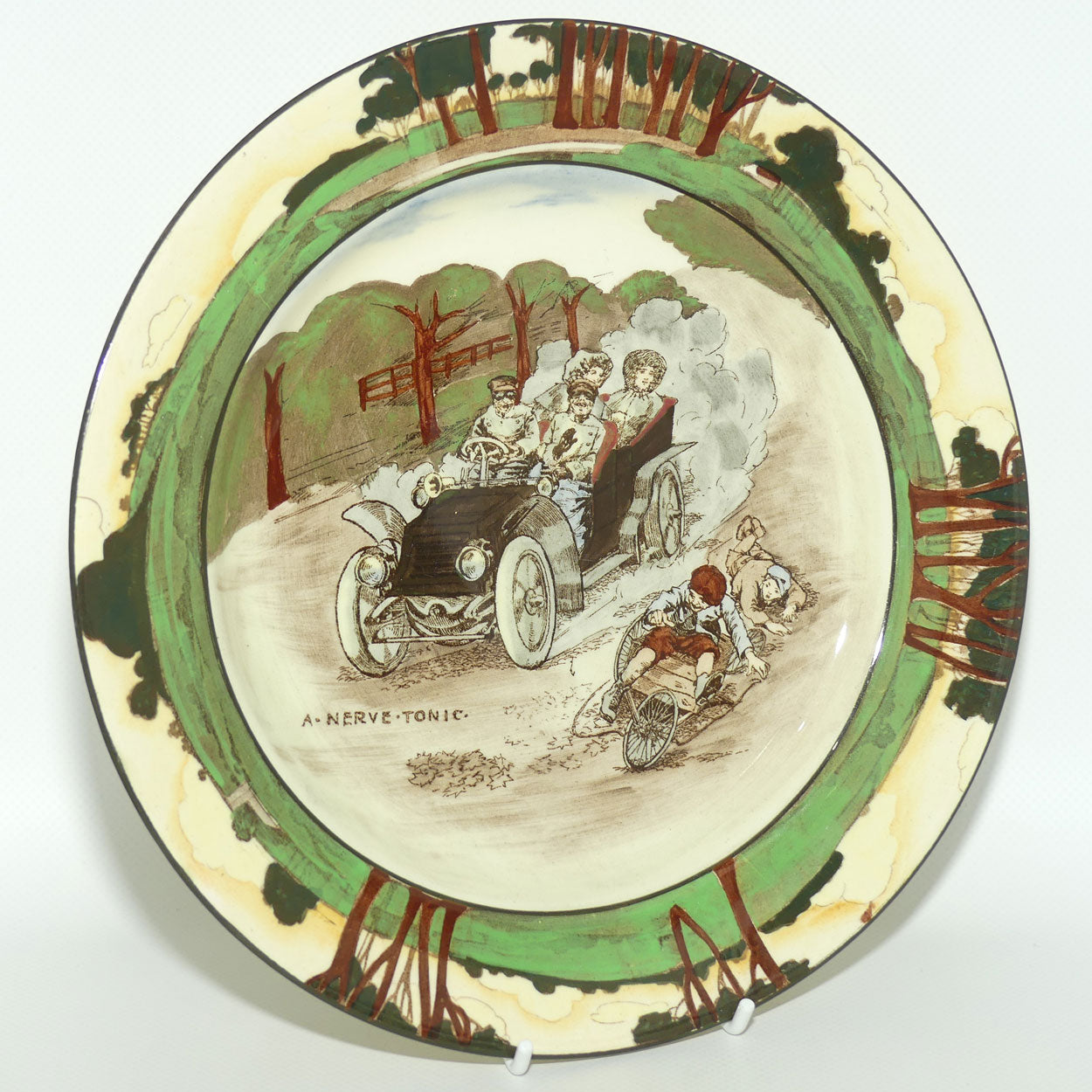 Royal Doulton Early Motoring plate D2406 A Nerve Tonic | Medium 24cm