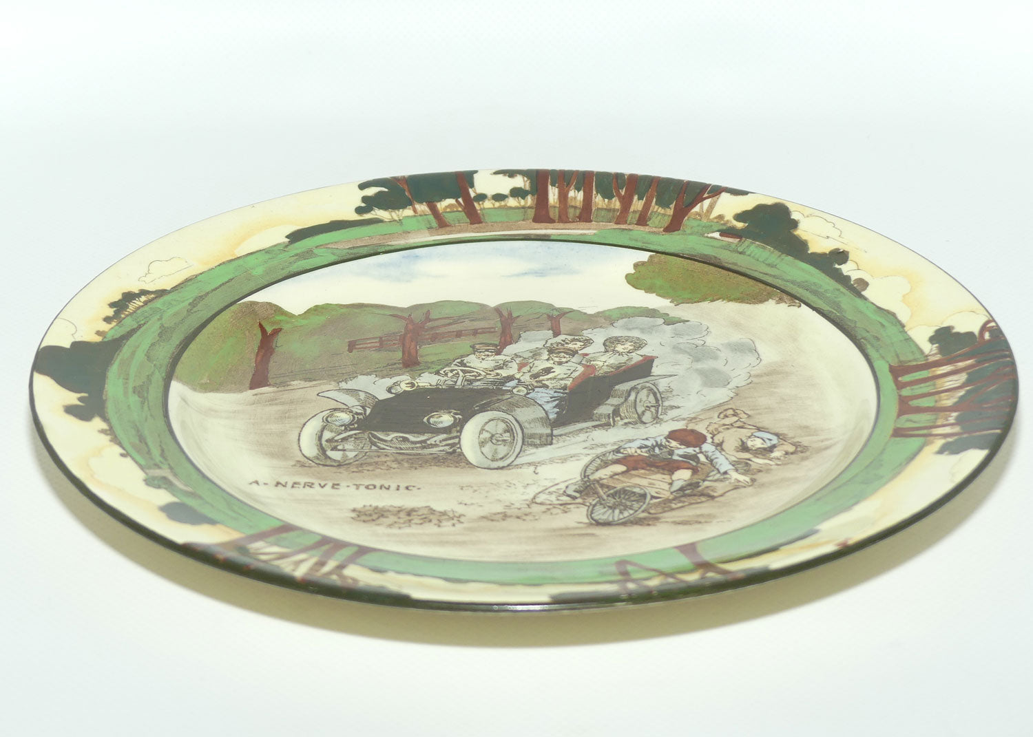 Royal Doulton Early Motoring plate D2406 A Nerve Tonic | Medium 24cm