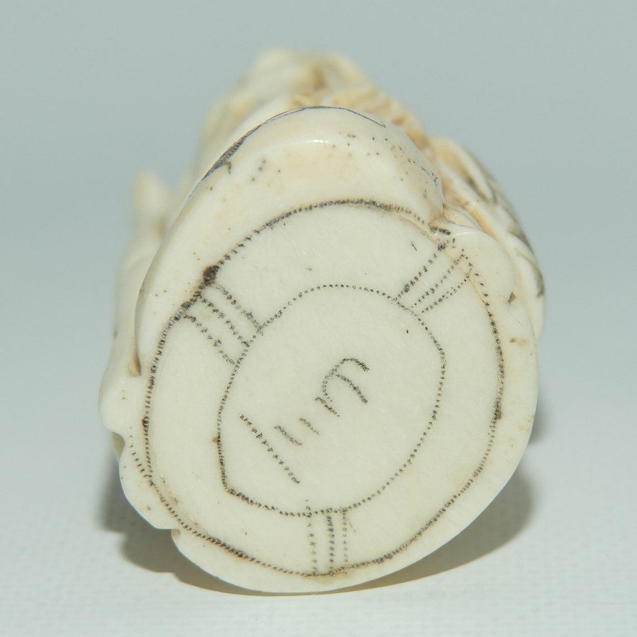 Japanese Carved Bone Netsuke | Jurojin