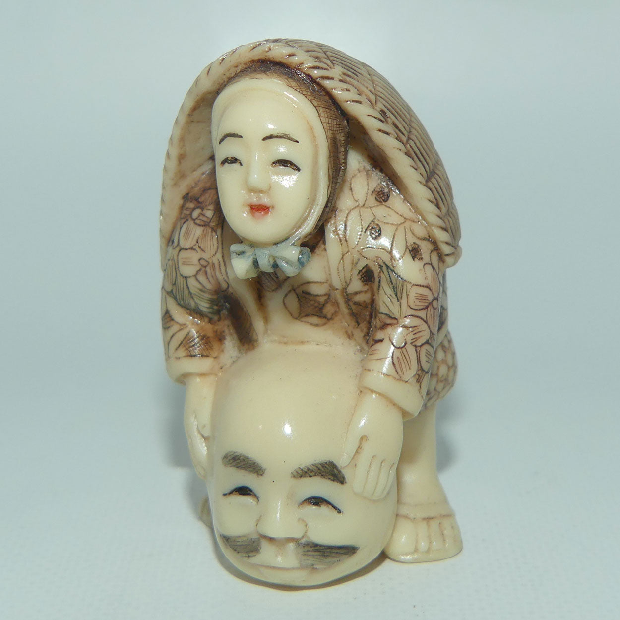 Vintage Japanese Carved Resin Netsuke
