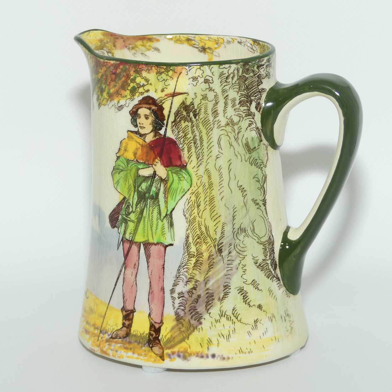 Royal Doulton Under the Greenwood Tree | Robin Hood Newlyn shape jug | Alan a Dale