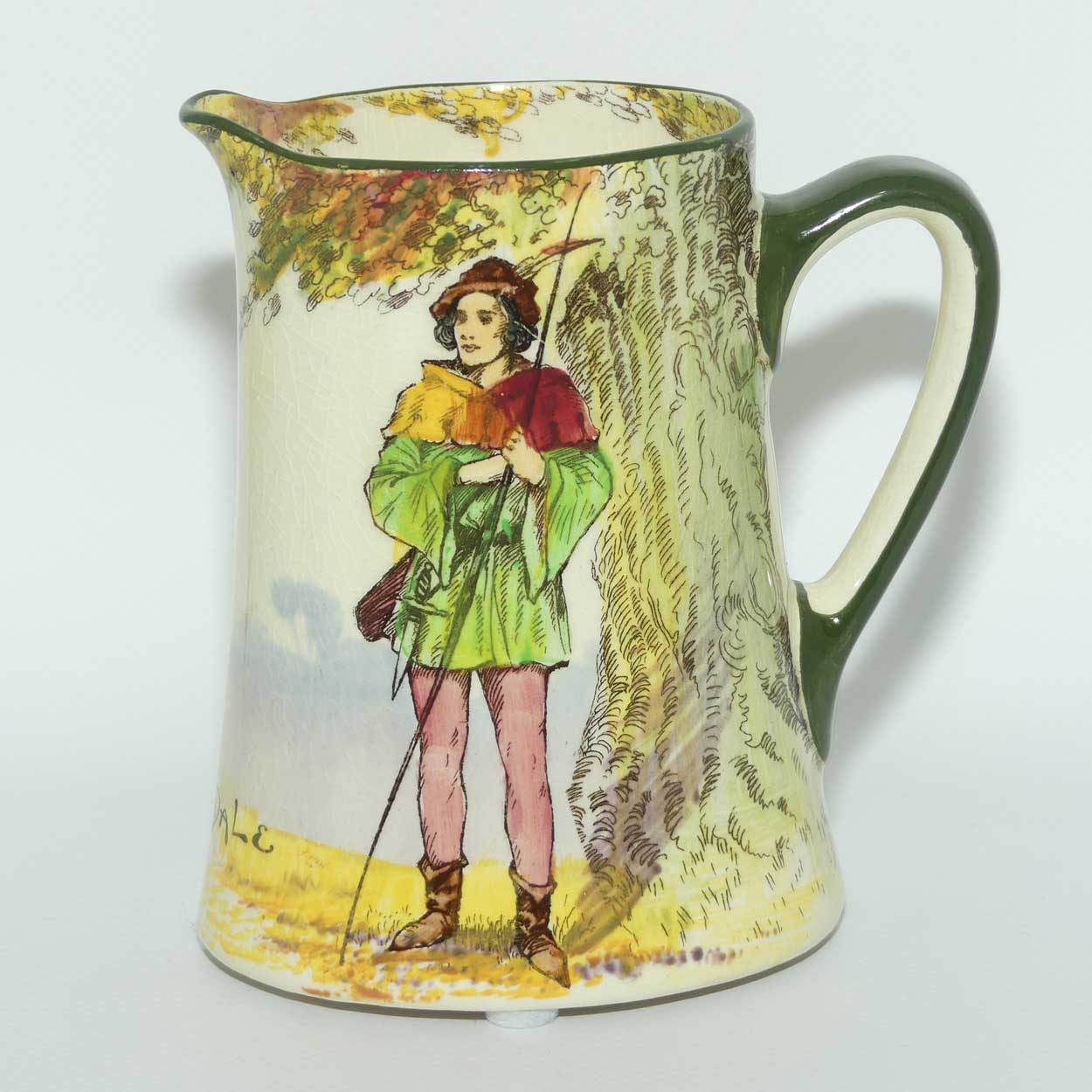Royal Doulton Under the Greenwood Tree | Robin Hood Newlyn shape jug | Alan a Dale