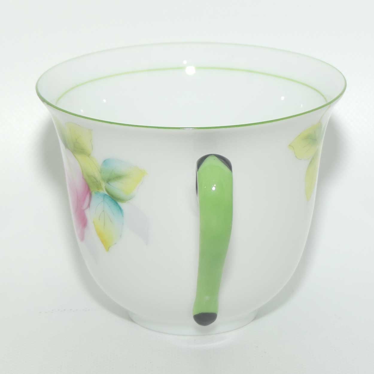 Noritake finely decorated Roses trio | Green and Black trim