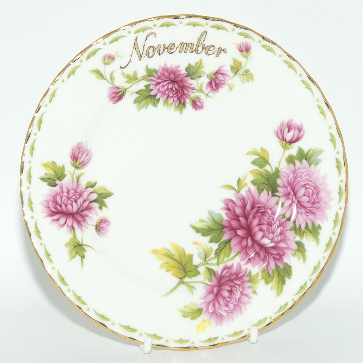 Royal Albert Bone China England | Flower of the Month series | #11 | November Chrysanthemum trio