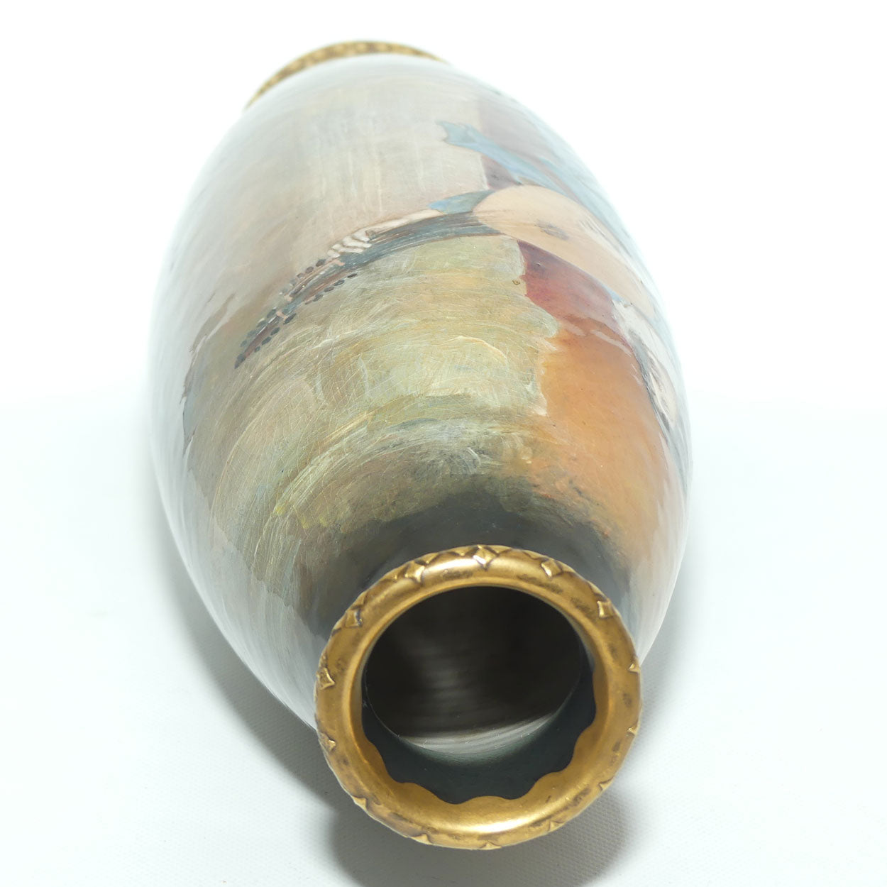 Royal Doulton Tavern Scene Man with Lute hand painted vase by Walter Nunn