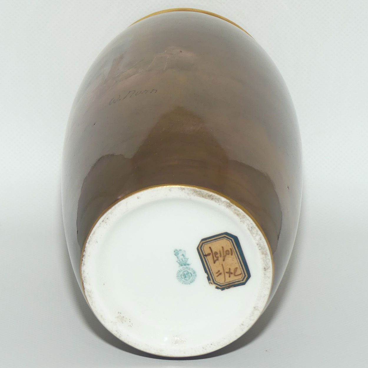 Royal Doulton Tavern scene hand painted cylinder vase |W Nunn|