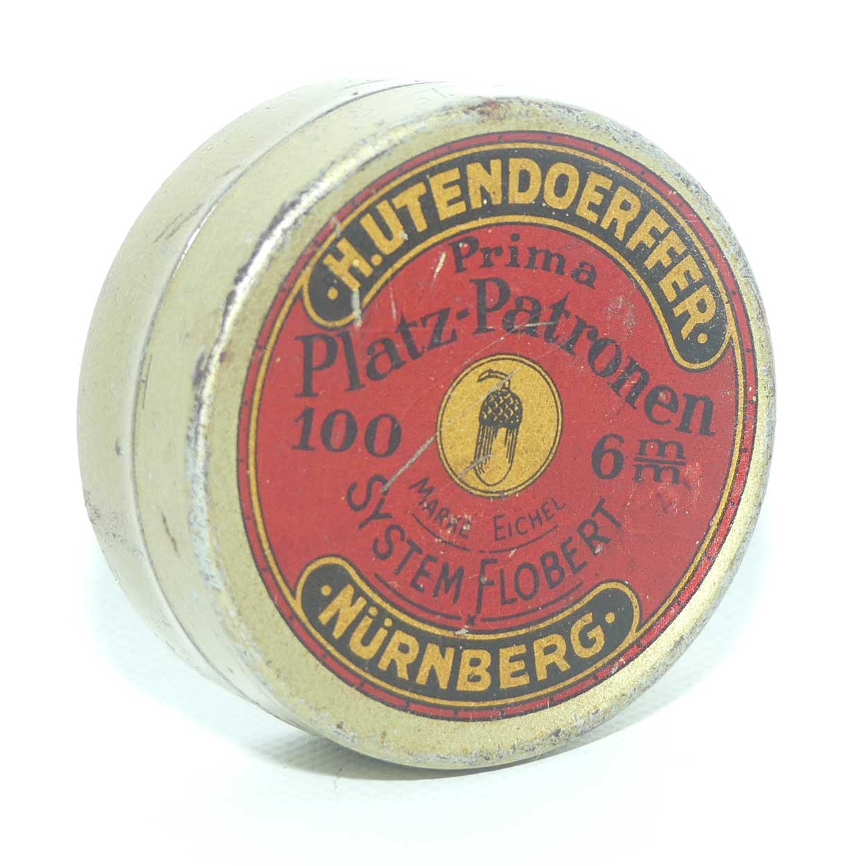 H. Utendoerffer Prima Platz Patronen 100 6mm ammunition tin