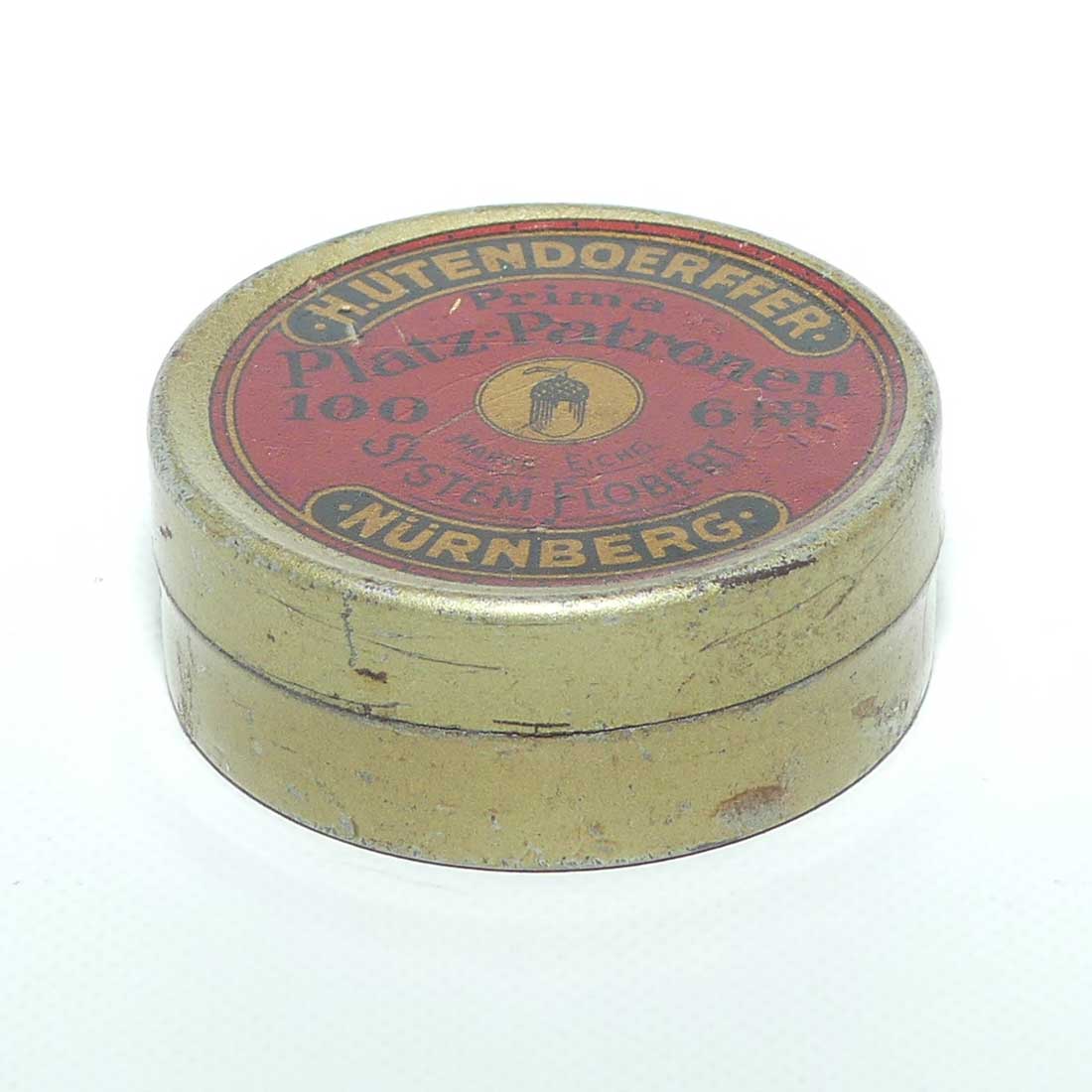 H. Utendoerffer Prima Platz Patronen 100 6mm ammunition tin