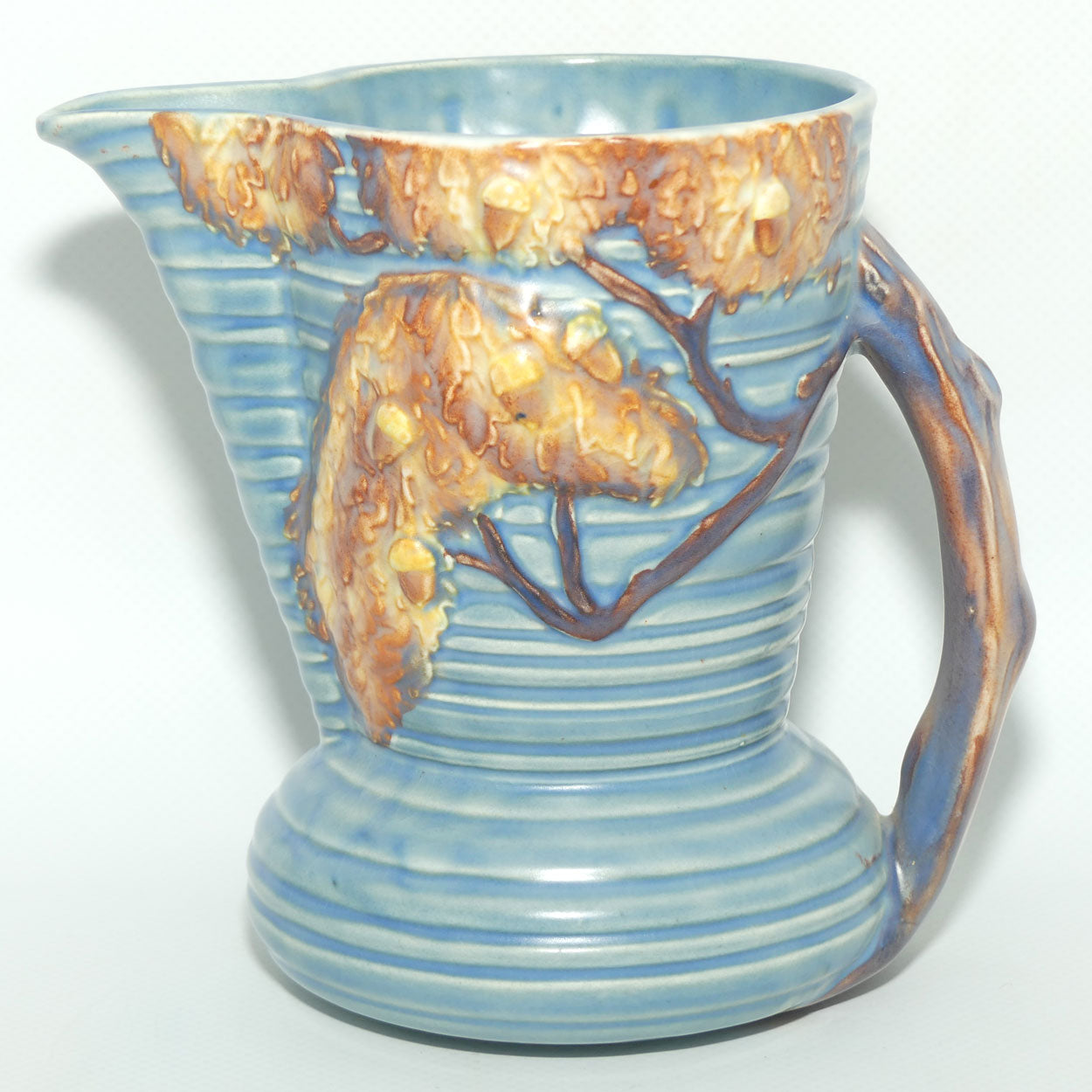 Carlton Ware Oak tree on blue Ground jug | 13.5cms tall
