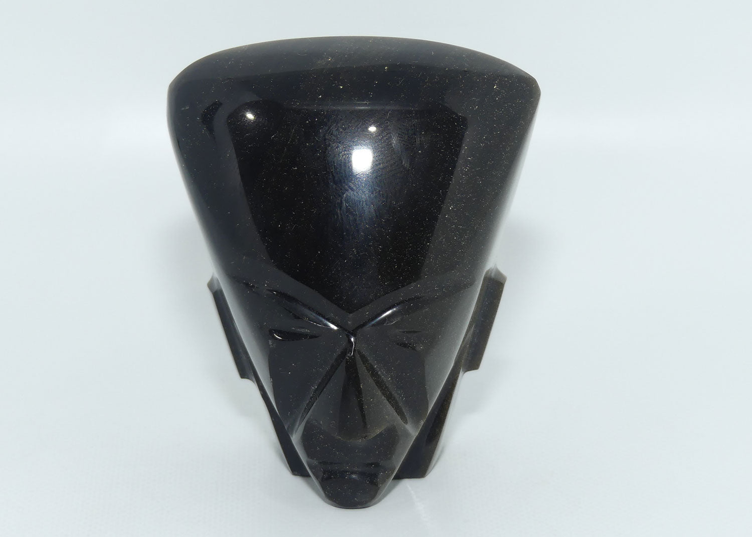 Vintage Aztec | Mexican Obsidian Carving Bust or paperweight