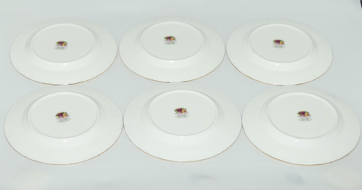 Royal Albert Bone China England Old Country Roses trio set of 6 | #2 | © 1962 Royal Albert Ltd backstamp