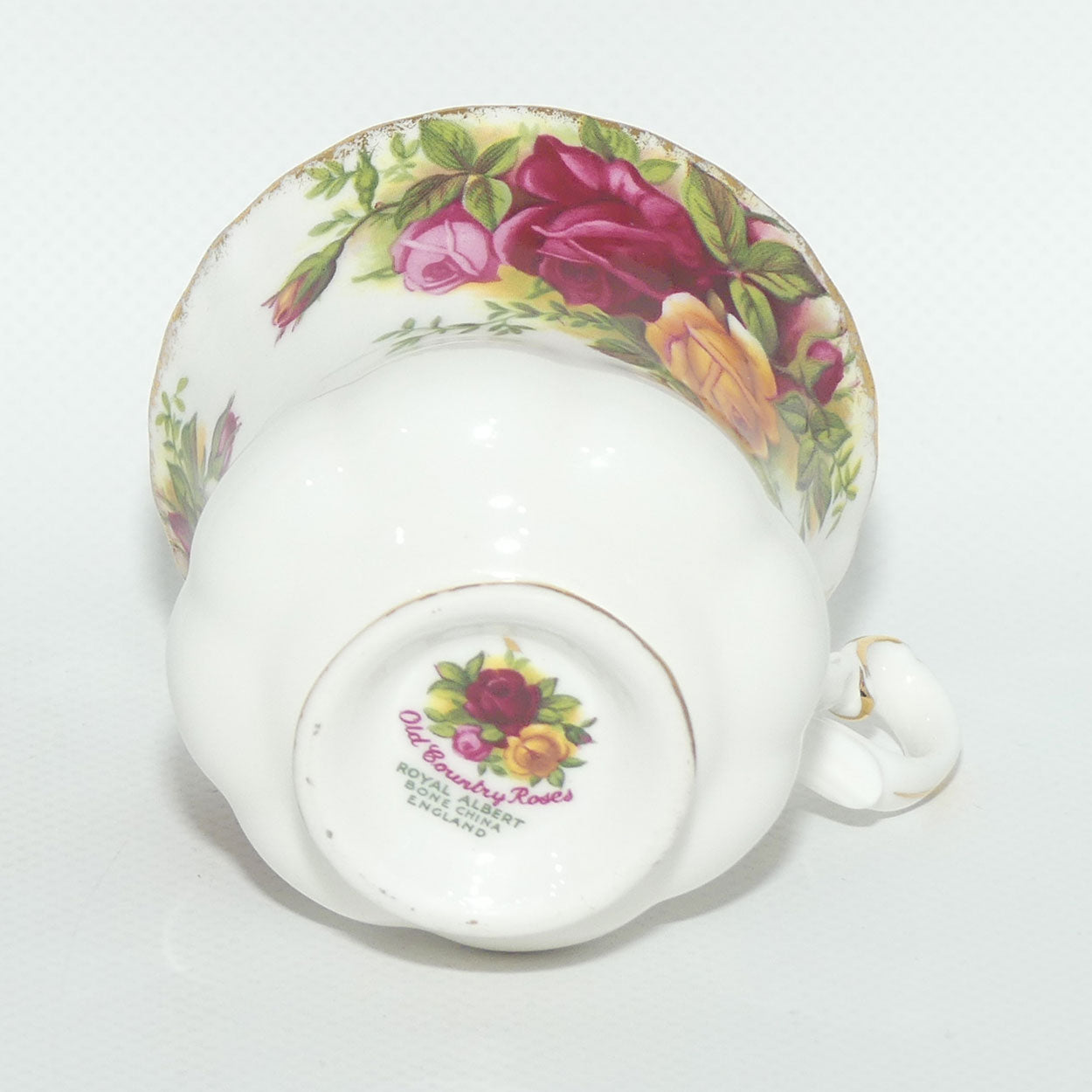 Royal Albert Bone China England Old Country Roses coffee duo | early stamp
