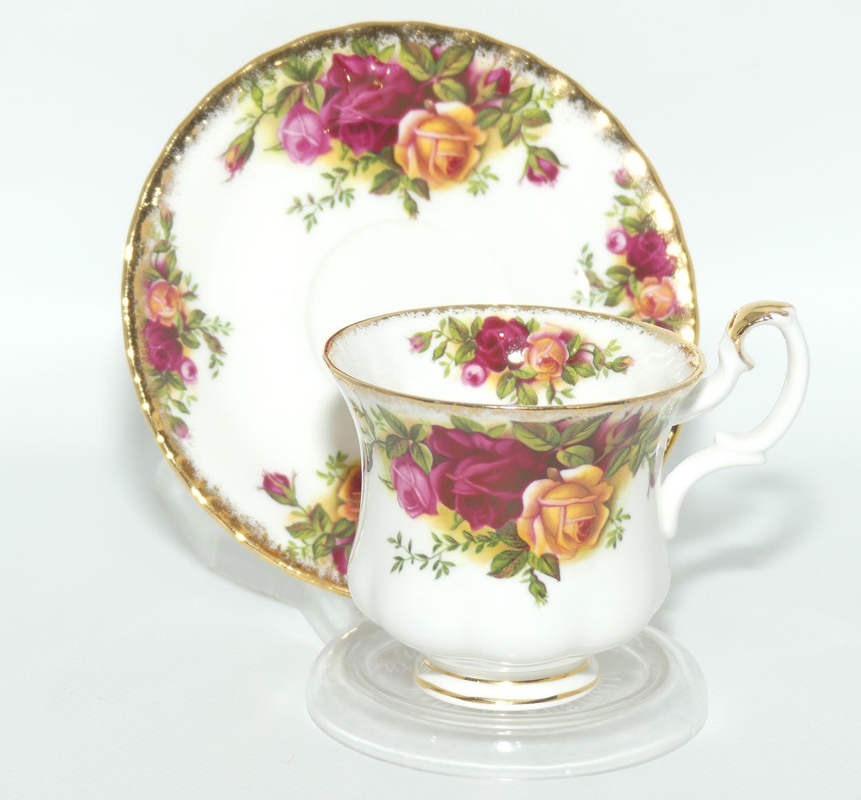 Royal Albert Bone China England Old Country Roses coffee duo | #1 | Early Backstamp