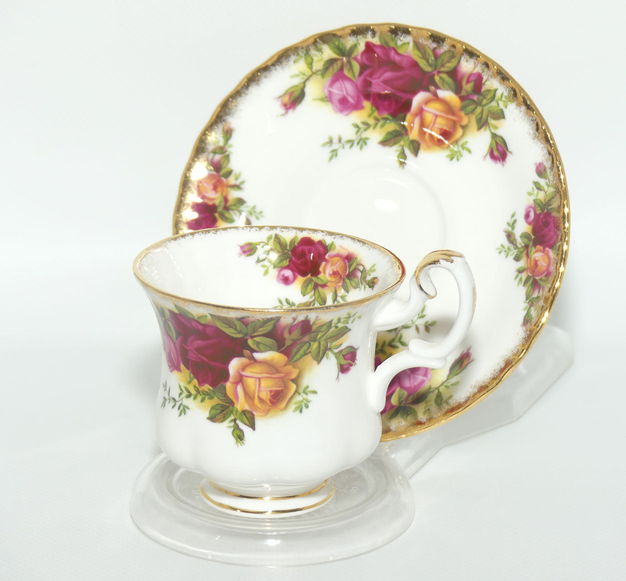 Royal Albert Bone China England Old Country Roses coffee duo | #1 | Early Backstamp