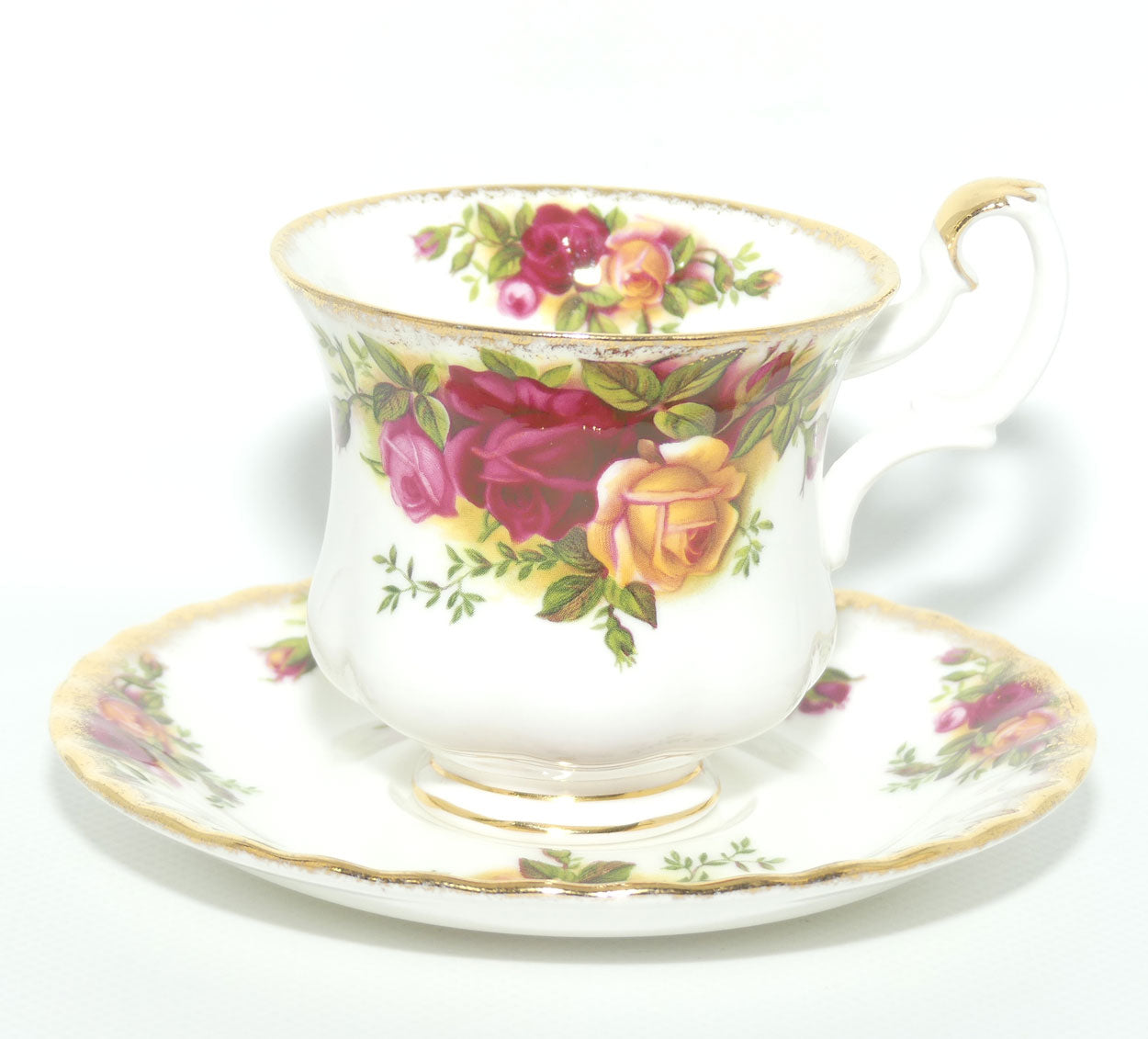 Royal Albert Bone China England Old Country Roses coffee duo | #1 | Early Backstamp