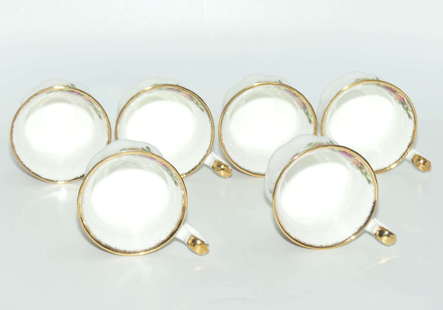 Royal Albert Bone China England Old Country Roses coffee duo | Set of 6 | © 1962 Royal Albert Ltd backstamp