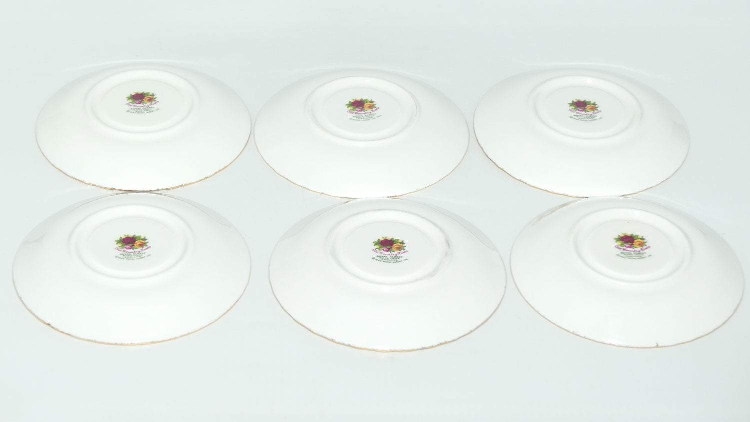 Royal Albert Bone China England Old Country Roses coffee duo | Set of 6 | © 1962 Royal Albert Ltd backstamp