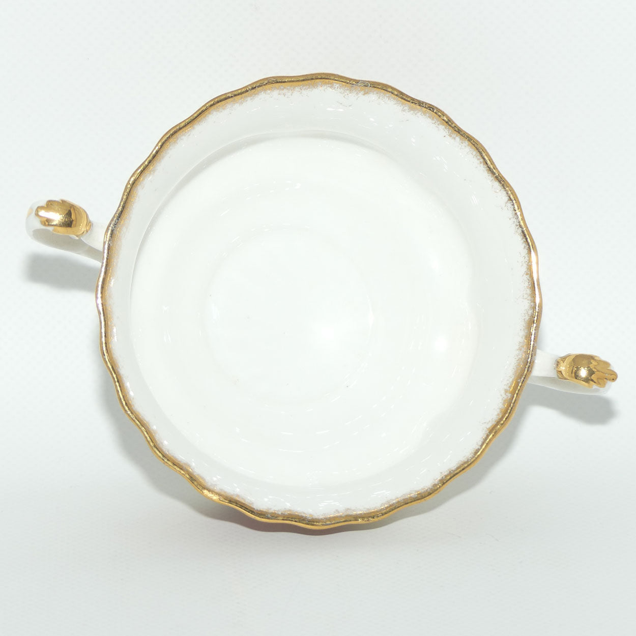 Royal Albert Bone China England Old Country handled soup coupe and underplate | early backstamp