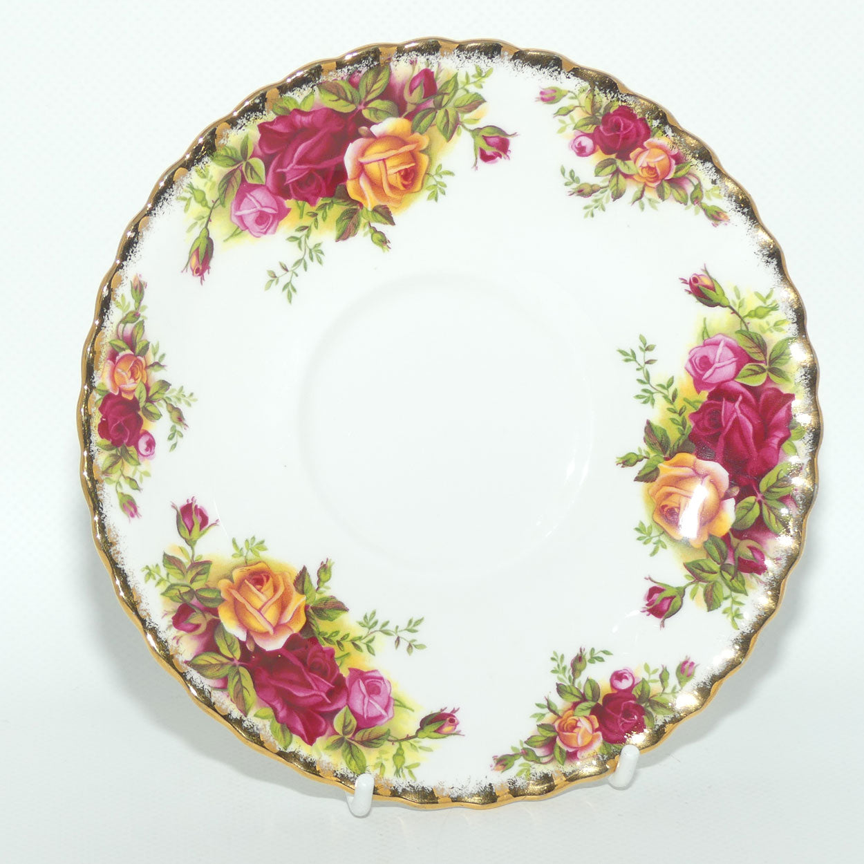 Royal Albert Bone China England Old Country handled soup coupe and underplate | early backstamp