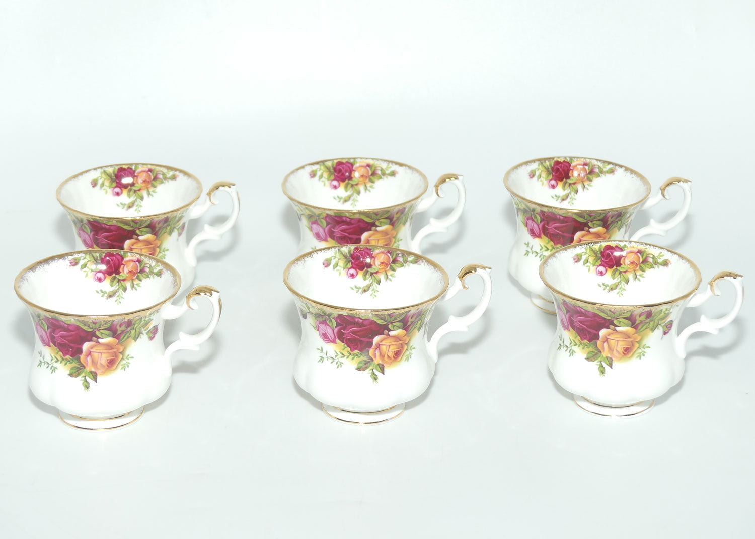 Royal Albert Bone China England Old Country Roses coffee duo | Set of 6 | Early Backstamp