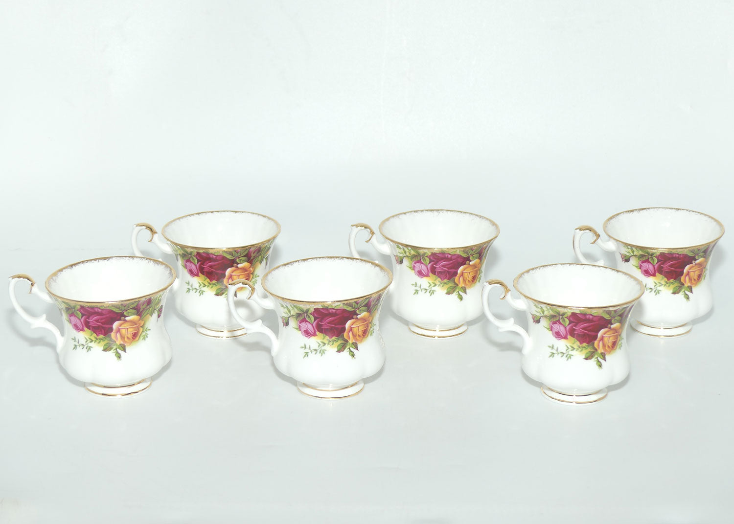 Royal Albert Bone China England Old Country Roses coffee duo | Set of 6 | Early Backstamp