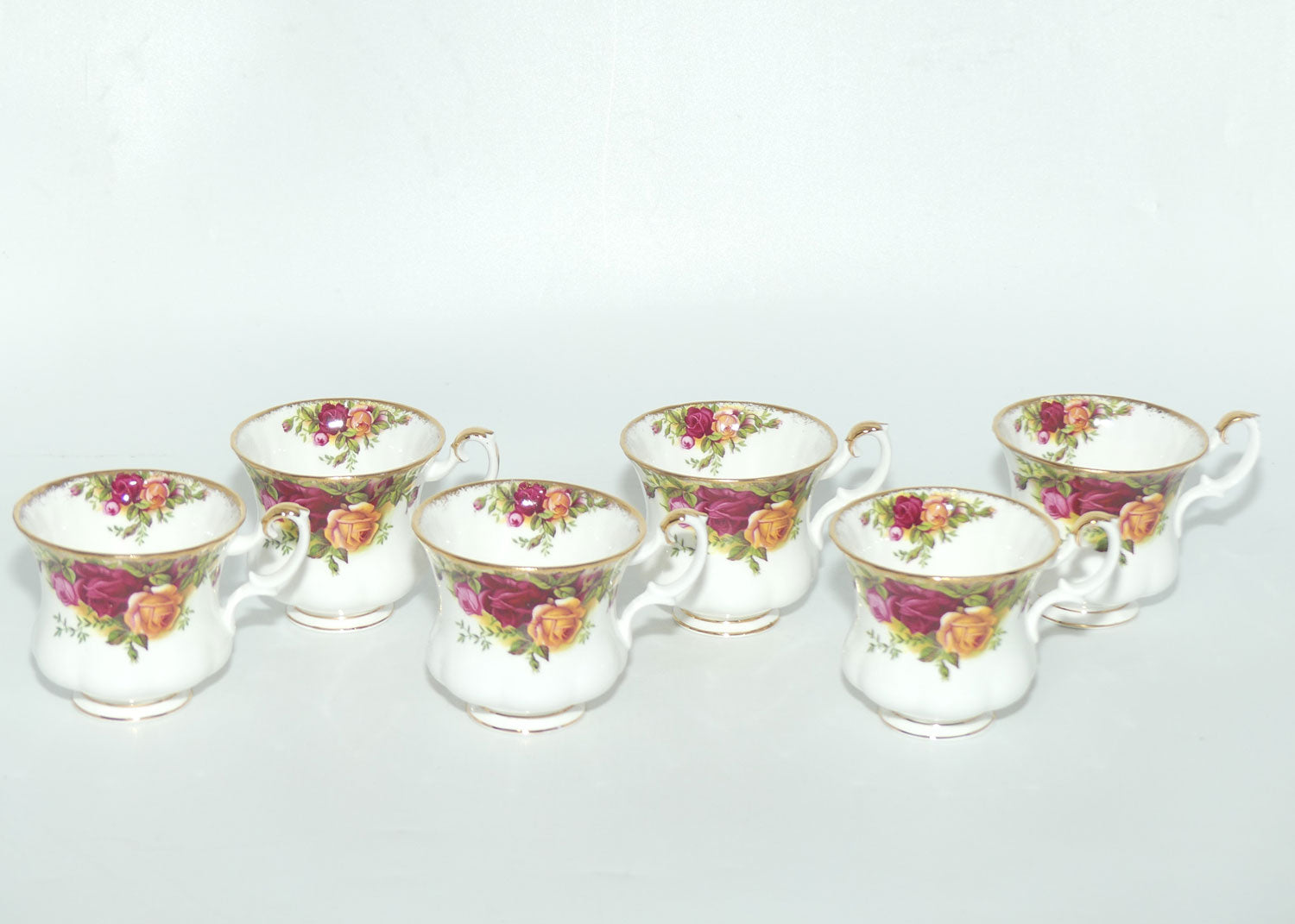 Royal Albert Bone China England Old Country Roses coffee duo | Set of 6 | Early Backstamp