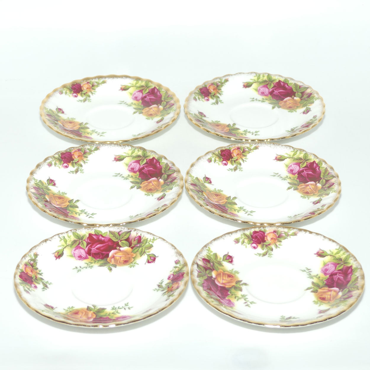 Royal Albert Bone China England Old Country Roses coffee duo | Set of 6 | Early Backstamp