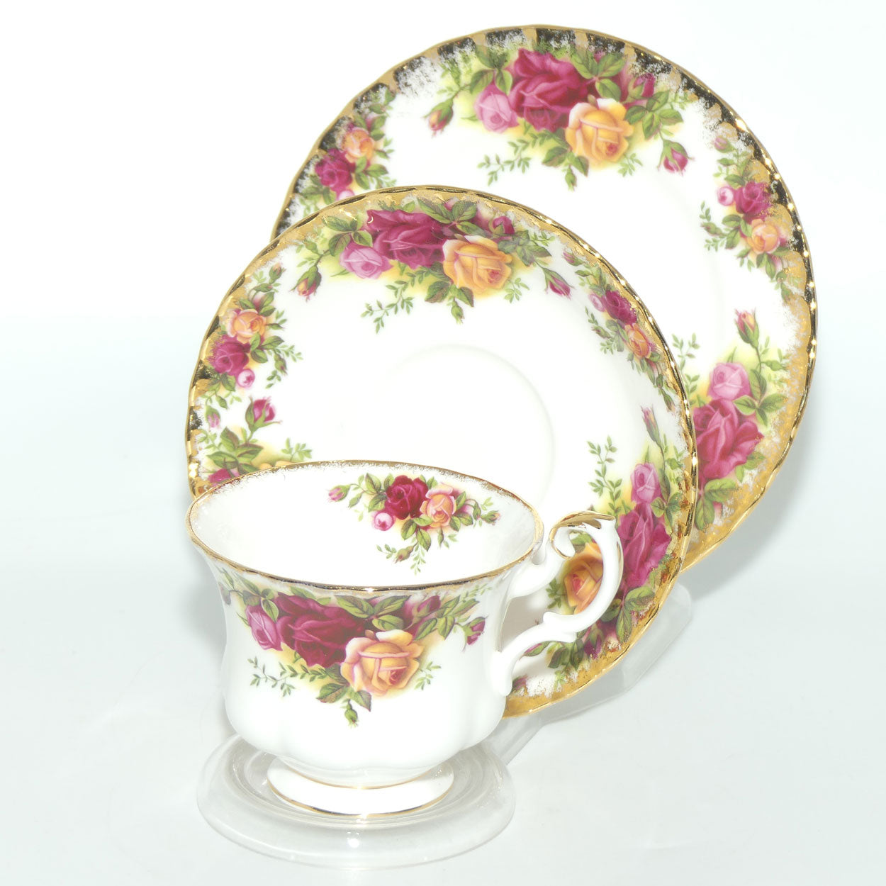 Royal Albert Bone China England Old Country Roses trio set of 6 | Early Backstamp | #5