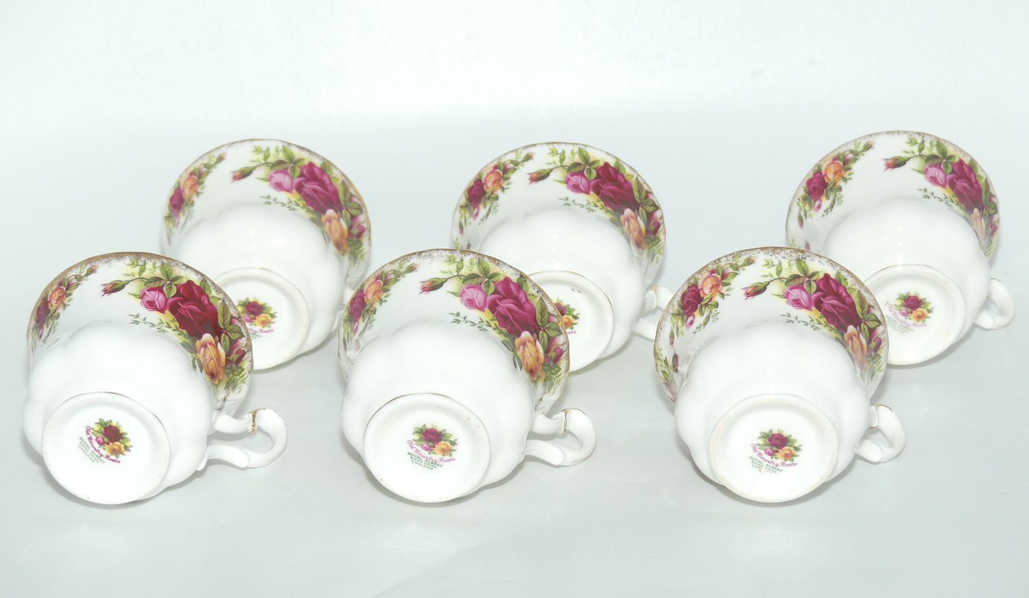 Royal Albert Bone China England Old Country Roses trio set of 6 | Early Backstamp | #6