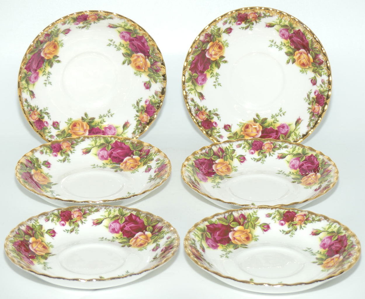 Royal Albert Bone China England Old Country Roses trio set of 6 | Early Backstamp | #6
