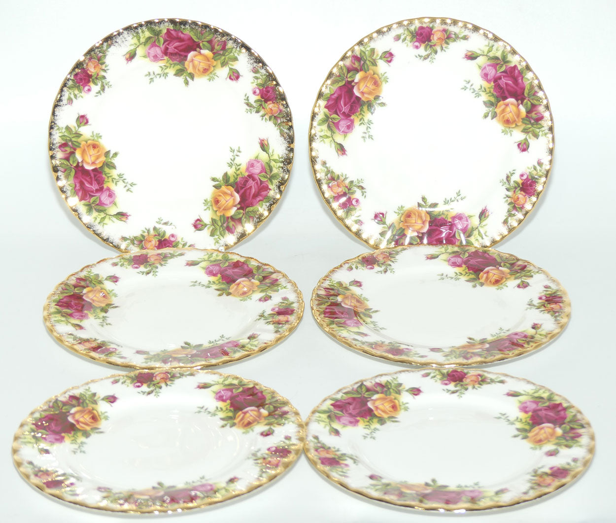 Royal Albert Bone China England Old Country Roses trio set of 6 | Early Backstamp | #6