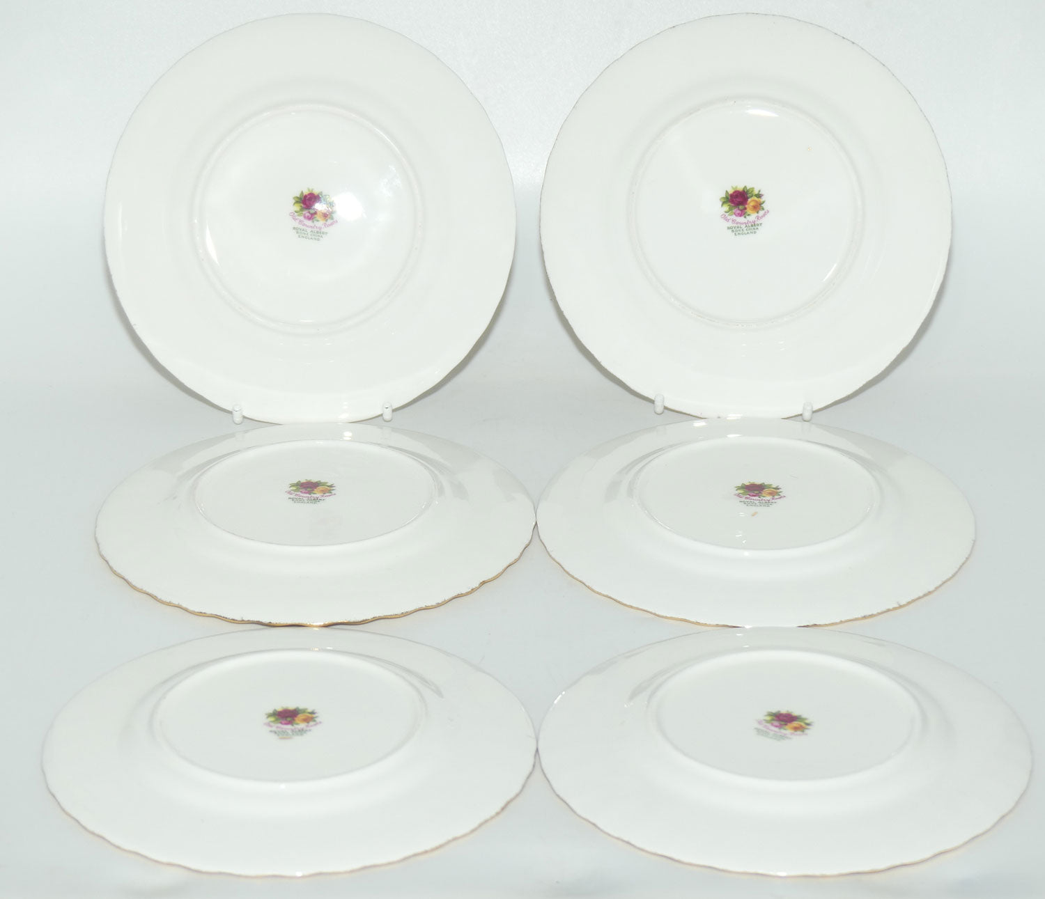 Royal Albert Bone China England Old Country Roses trio set of 6 | Early Backstamp | #6