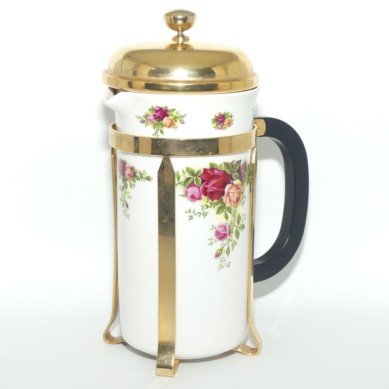 Royal Albert Bone China England Old Country Roses large size cafetiere | Coffee Plunger