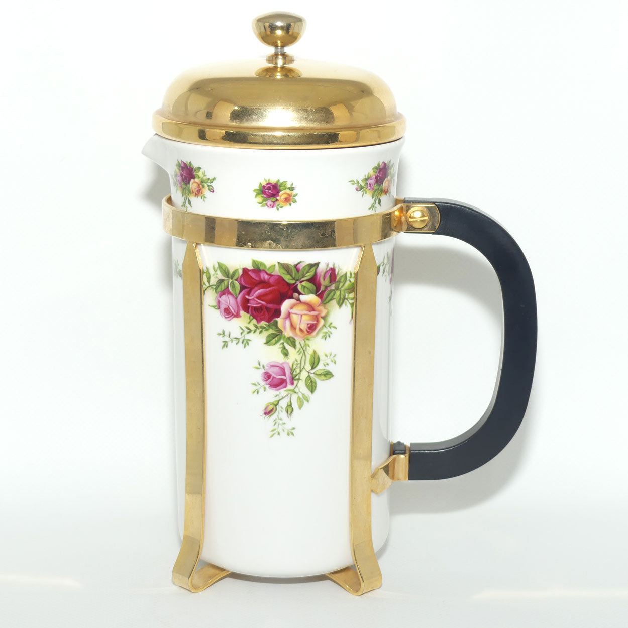 Royal Albert Bone China England Old Country Roses large size cafetiere | Coffee Plunger