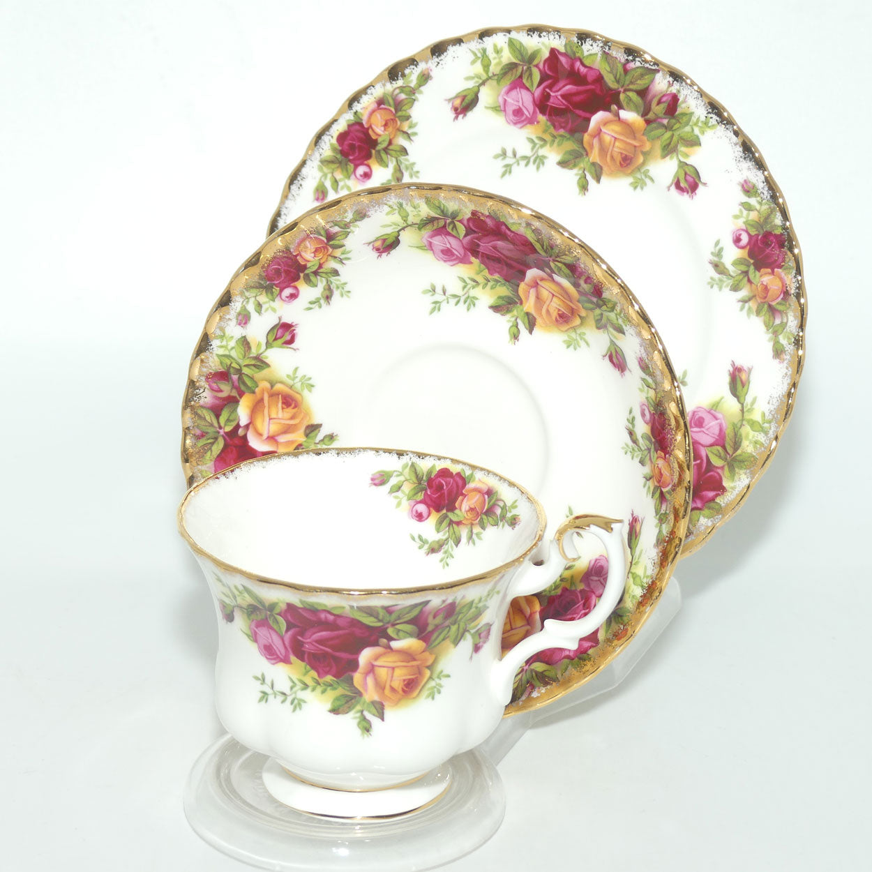 Royal Albert Bone China England Old Country Roses trio set of 6 | Early Backstamp | #2