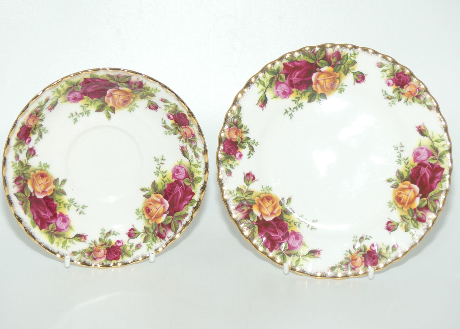 Royal Albert Bone China England Old Country Roses trio set of 6 | Early Backstamp | #3