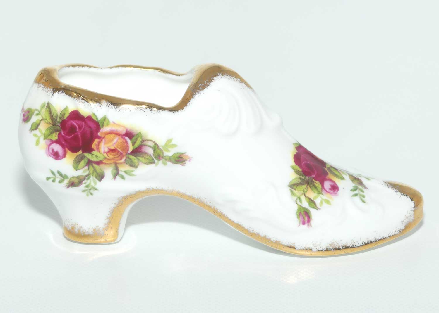 Royal Albert Bone China England Old Country Roses slipper | early stamp