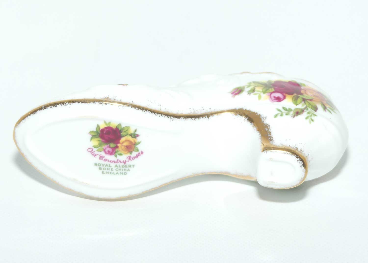 Royal Albert Bone China England Old Country Roses slipper | early stamp