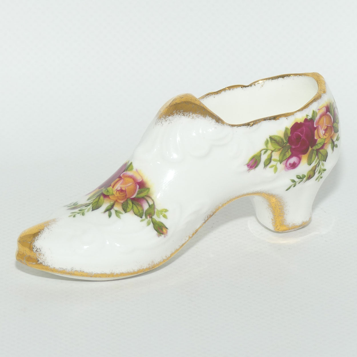 Royal Albert Bone China England Old Country Roses slipper | early stamp | #2