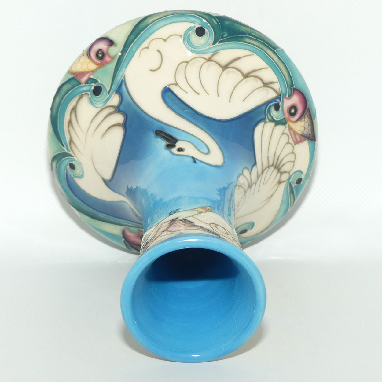 Moorcroft Odyssey Swans 62/8 vase | Ltd Ed #24/500