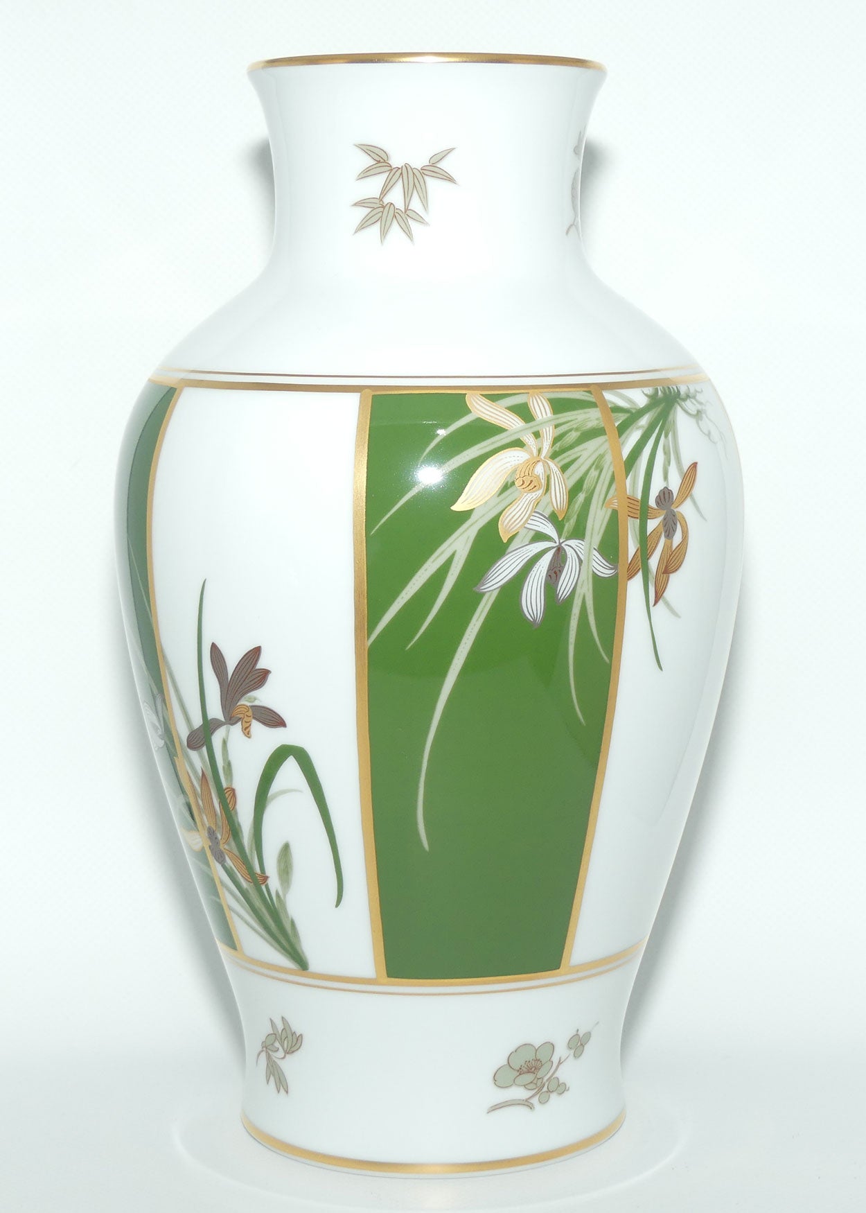 Franklin Mint | Noritake Okura Japan | Green | Orchid vase